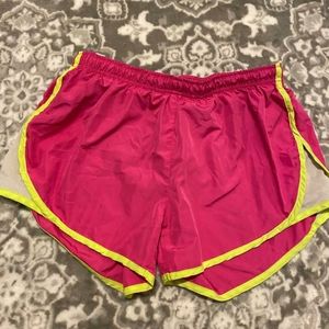 Workout shorts with lining